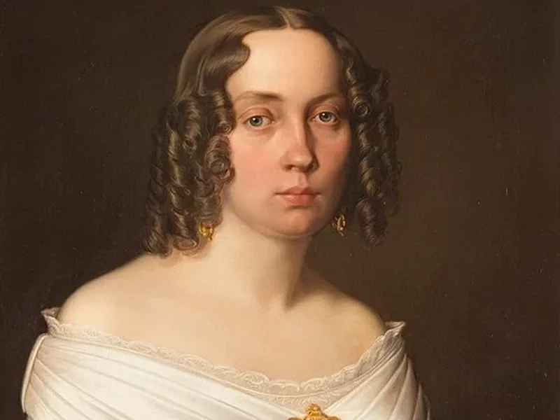 1814-Ferdinand Friedrich Wilhelm Weiss - Ritratto di una nobildonna, 1846